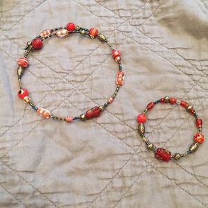 Chocker and Bracelet Set